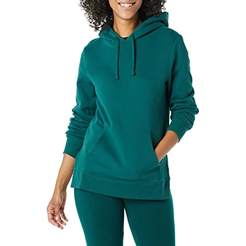 Zeitlich begrenztes Angebot: Amazon Essentials Damen French Terry Kapuzen-Tunika-Sweatshirt, Dunkelgrün, Größe XL von 22.50 € auf 22.50 € (0.00% Rabatt)