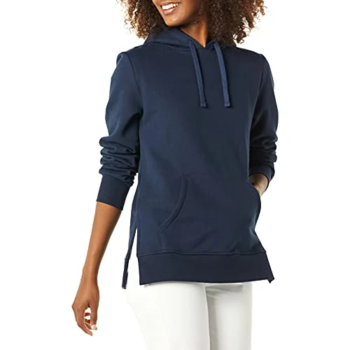 Amazon Essentials Dames French Terry Hooded Tuniek Sweatshirt, Navy, M
