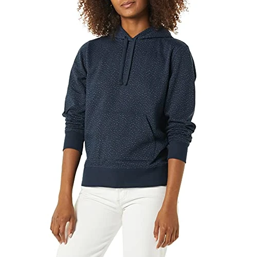 Oferta limitada: Amazon Essentials Sudadera con Capucha y Corte Regular de Felpa Francesa (Disponible En Tallas Grandes) Mujer, Azul Marino Guepardo, XS de 18.10 € a 8.63 € (ahorro 52%)