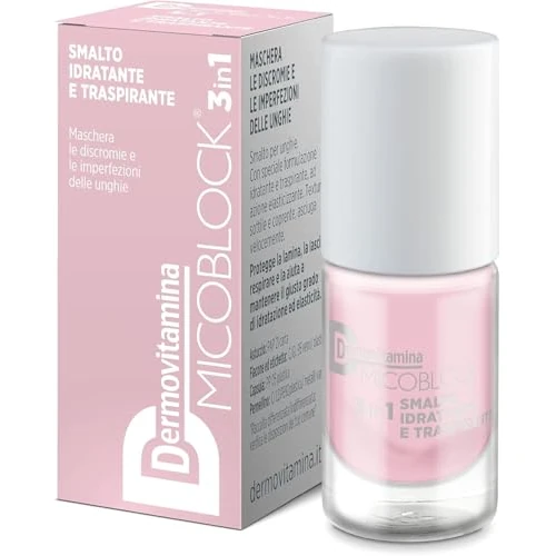 Dermovitamina Micoblock 3in1 Smalto Onicomicosi - Rosa Chiaro - Smalto Curativo per Unghie - Tratta i Micosi Unghie Piedi - Rinforzante Unghie - 16 Colorazioni Disponibili - 5 ml