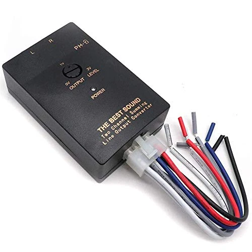 Tijdelijke aanbieding: Greluma 1 St Auto RCA Audio Hoog naar Laag 2-kanaals lijnuitgangconverter met instelbaar subwooferniveau voor autoversterker van 11.99 € naar 11.99 € (0.00% korting)