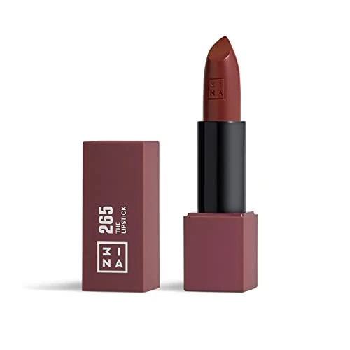 3INA MAKEUP - The Lipstick 265 - Marron Mat - Rouge à Lèvres Marron Mat avec Vitamin E et Beurre de Karité - Rouge à Lèvres Couleur Ultra-Pigmentée avec Parfum Vanille - Vegan - Cruelty Free