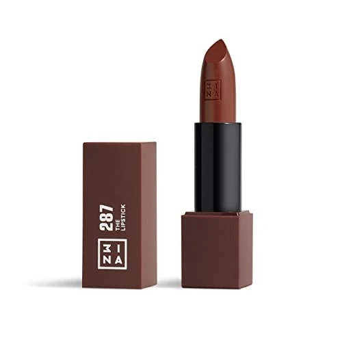 3INA MAKEUP - The Lipstick 287 - Cioccolato Scuro - Rossetto Matte - Alta Pigmentazione - Rossetti Cremosi - Profumo di vaniglia e custodia magnetica - Lucido e Mat - Vegan - Cruelty Free
