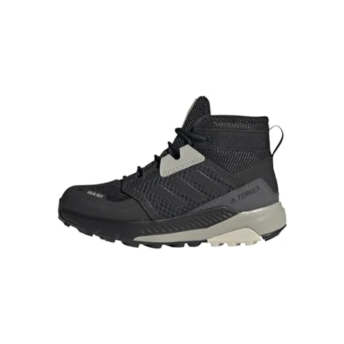 adidas Uniseks-Kind Terrex Trailmaker Mid RAIN.RDY Hiking Shoes, Core Black/Core Black/Aluminium, 28 1/2 EU