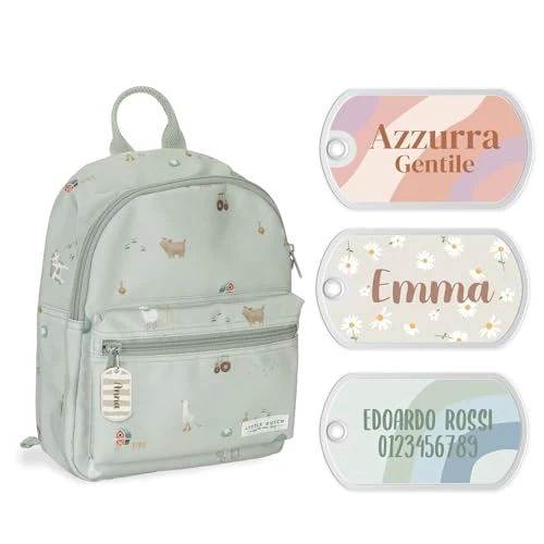Offerta a tempo: Stellasticker – Targhetta personalizzata per zaino scolastico e borse – Con nome e numero di telefono – Perfetta come portachiavi, valigie e borse da palestra - Design a scelta - 0.00% da 6.95 € a 6.95 €