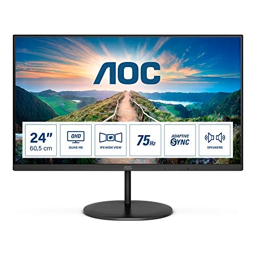 Offerta a tempo: AOC V4 Q24V4EA LED display 60.5 cm 23.8 2560 x 1440 pixels 2K Ultra HD Black — 12% da 139,00 € a 122,46 €
