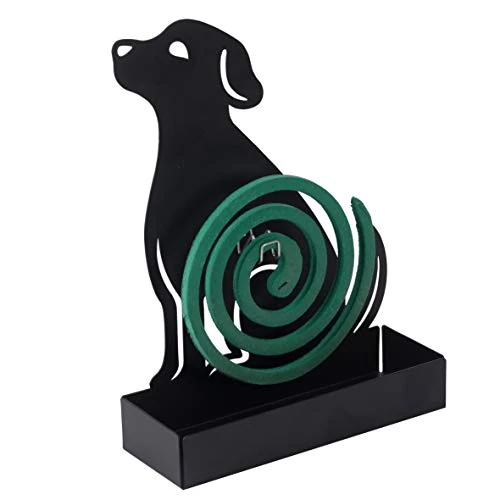 Limitiertes Angebot: Räucherspiralen Halter Mückenspirale Metall Schwarzer Hund. Halter Mückenspirale Für Drinnen und Draußen 14X5X19 cm von 9.99 EUR auf 9.99 EUR (Spare 0%)
