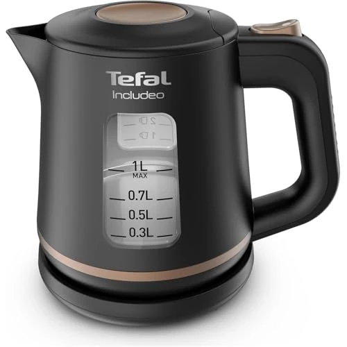 Oferta ograniczona: TEFAL KI533811 INCLUDEO czajnik elektryczny, duża moc 2400 W, czujnik niskiego poziomu wody, 1 L, Czarny z 129.49 EUR na 129.49 EUR (znizka 0%)