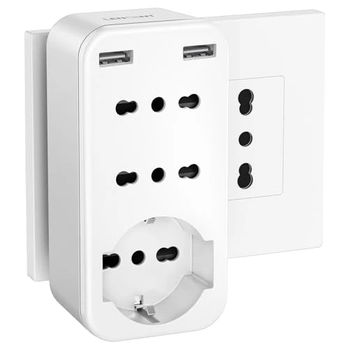 Offerta a tempo: LENCENT Multipresa Salvaspazio con Spina16A, Presa Elettrica Italiana - 14% da 21.99 € a 18.99 €