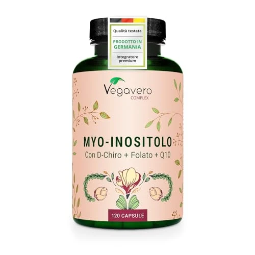 Vegavero INOSITOL COMPLEX | Myo-Inositol & D-Chiro-Inositol, Foliumzuur (Quatrefolic®), Co-enzym Q10, Chroom, Zink | Veganistisch en zonder toevoegingen