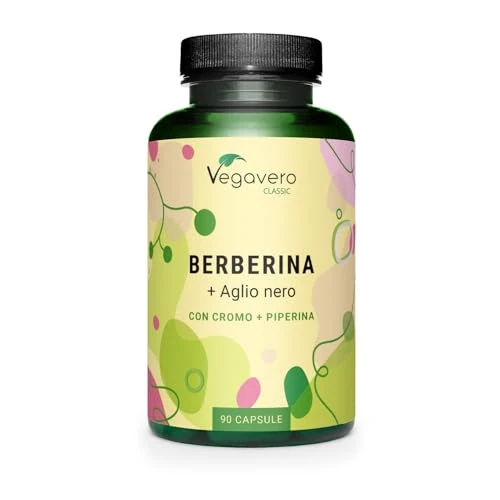 Tijdelijke aanbieding: Vegavero Berberine 1000 mg capsules | Extract 50:1 | Chroom + Zwarte Knoflook + Piperine | Veganistisch en zonder toevoegingen | Laboratoriumgetest van 26.13 EUR naar 20.64 EUR (korting 21%)