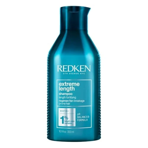 Redken, Champú Fortalecedor con Biotina Para Cabello Dañado y Quebradizo, Extreme Length, 300 ml