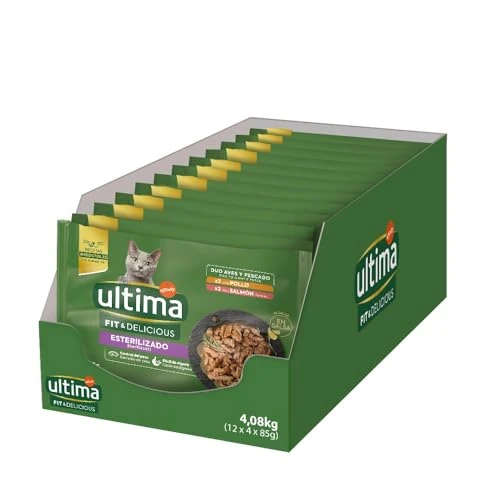 Tijdelijke aanbieding: Ultima Natvoer voor katten met kip en zalm, 4 x 85 g x 12 (4,08 kg) van 35.29 EUR naar 35.29 EUR (korting 0%)