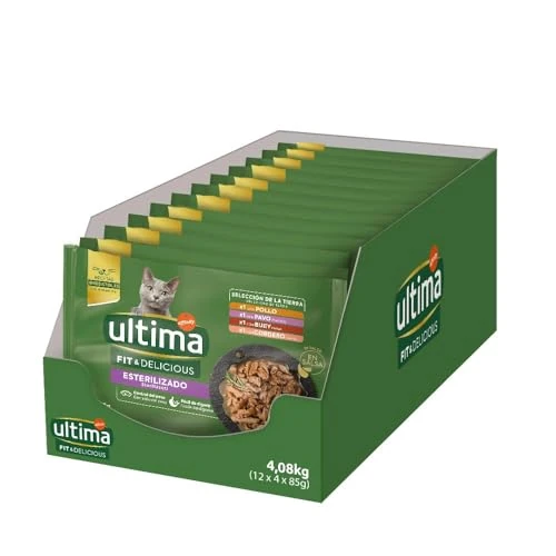 Oferta limitada: Ultima Comida Húmeda para Gatos con Variedad de Carnes,12 x (4 x 85 gr), 4080 g de 32.49 EUR a 23.49 EUR (ahorro 28%)