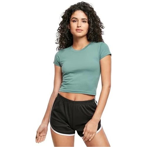 URBAN CLASSICS Camiseta Mujer De Mangas Cortas, Camiseta Con Cuello De Corte Redondo, En Distintos Colores Y Tallas Xs - 5Xl