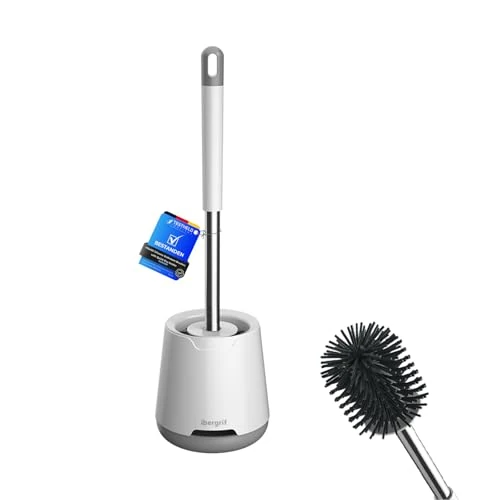 Oferta limitada: Ibergrif Escobillas de Baño Silicona con Soporte, Mango de Acero Inoxidable de 7.99 € a 7.99 € (ahorro 0.00%)