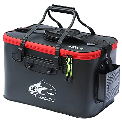 Oferta limitada: Cubo de Cebo de Pesca Plegable Portátil, Contenedor de Cebo Vivo Multifuncional, Bolsa de EVA para Acampar al Aire Libre y Cubo de Protección de Peces (Negro, 23L) de 29.80 € a 29.80 € (ahorro 0.00%)