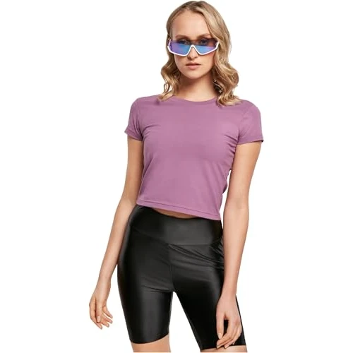 Urban Classics T-Shirt Stretch en Jersey Cropped pour Femme - - XS