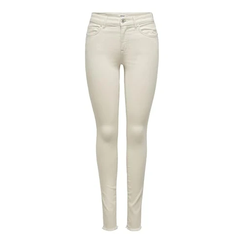 Limited-time offer: ONLY Women's ONLBLUSH MID SK AK RW DNM DOT019 NOOS Jeans, Ecru, XXS/34 from 30.30 GBP to 30.30 GBP (save 0%)