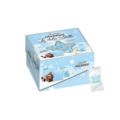 CONFETTI MAXTRIS Dienblad, 500 g, met blauwe sterren, verpakt