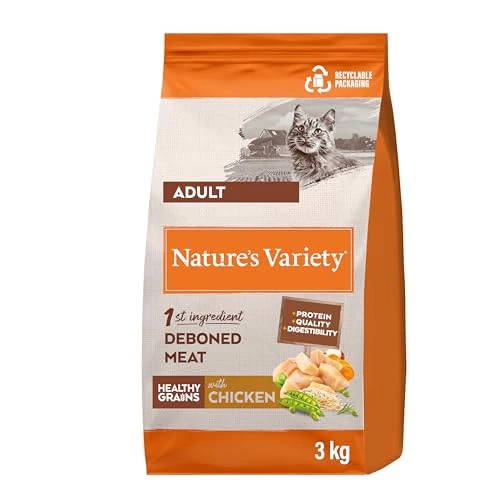 Oferta limitada: Nature's Variety Healthy Grains Pienso para Gatos Adultos con Pollo - 3kg de 29.95 € a 29.95 € (ahorro 0.00%)