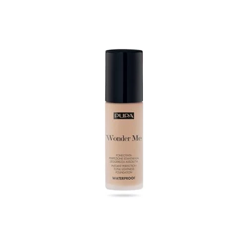 Pupa Fluid Foundation Waterproof Wonder Me (030 Medium Beige Neutral) - Foundation Instant Perfection and Absolute Lightness, Long-Lasting, Water and Moisture Resistant - Size 30 ml