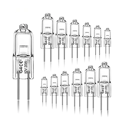 Offre limitée : Jaenmsa Lot de 12 ampoules halogènes G4 20W 12V 2800 K 2 broches pour hotte, cuisine, salon, chambre de 8.98 € à 7.99 € (11% de remise)