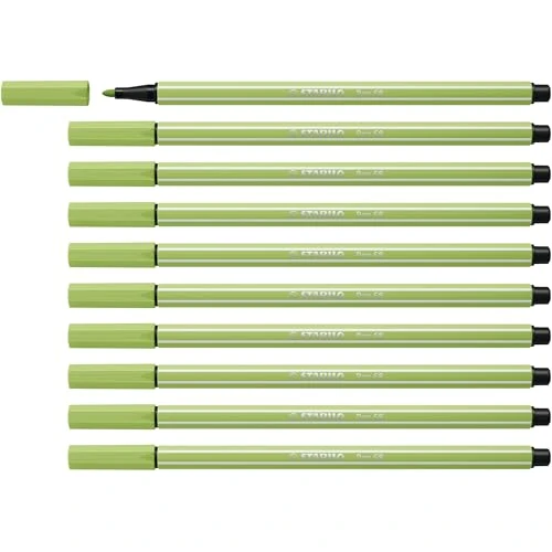 Begrenztes Angebot: STABILO - Premium-Filzstift - Pen 68-10er Pack - pistazie von 9.28 EUR auf 9.28 EUR (Rabatt 0%)