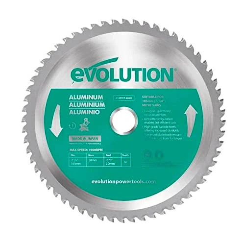 Begrenztes Angebot: Evolution Power Tools A185TCT-60CS zaagblad voor het zagen van aluminium, 185 mm von 45.04 EUR auf 45.04 EUR (Rabatt 0%)