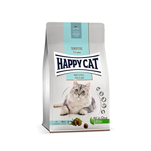Tijdelijke aanbieding: Happy Cat 70599 - Care Skin & vacht - droogvoer voor katten met kip voor huidgevoelige katten en kater - 300 g inhoud van 6.71 € naar 6.71 € (0.00% korting)