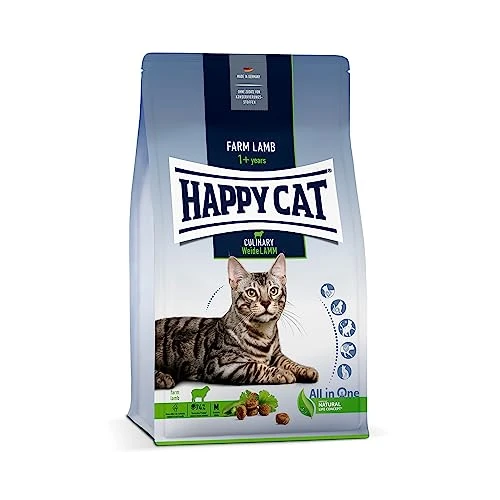 Happy Cat 70547 - Culinary Adult wilgenlam - droogvoer voor volwassen katten en katten - 300 g inhoud