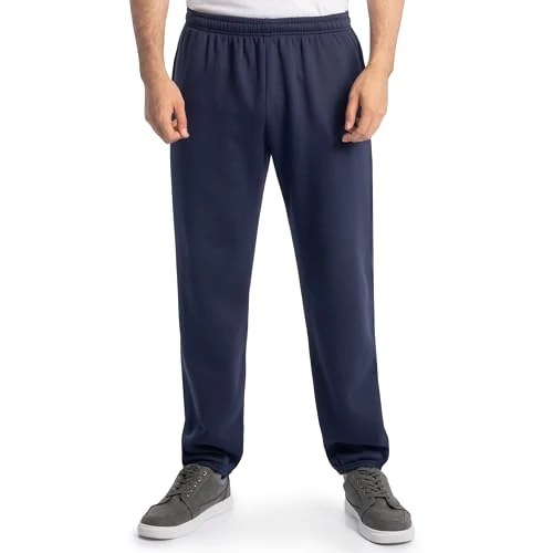 Offerta a tempo: Fruit of the Loom Eversoft - Pantaloni da Allenamento in Pile, Fondo Elastico, Blu Navy, S - 0.00% da 20.59 € a 20.59 €