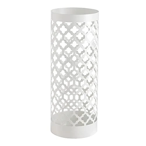 Zeitlich begrenztes Angebot: Baroni Home Moderner Schirmständer aus Metall Classic weiß mit 2 Haken und abnehmbarem Abtropfschale, 19 x 19 x 49 cm (weiß) von 28.99 € auf 28.99 € (0.00% Rabatt)