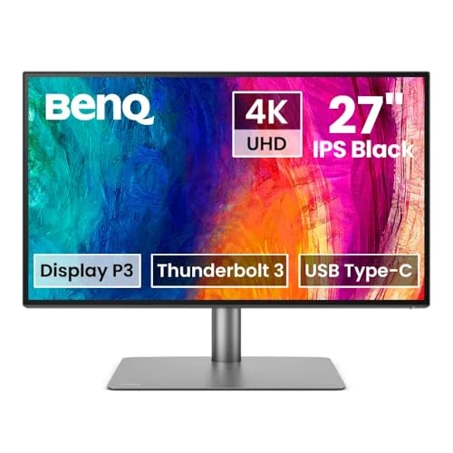 Offerta a tempo: BenQ Creative Pro PD2725U Designer Monitor (tecnologia AQCOLOR, 27 pollici, 4K UHD, IPS, P3 Wide Color, ricarica Thunderbolt / USB-C, DP / HDMI, KVM, HDR 400) Compatibile con MacBook - 8% da 653.90 € a 599.00 €