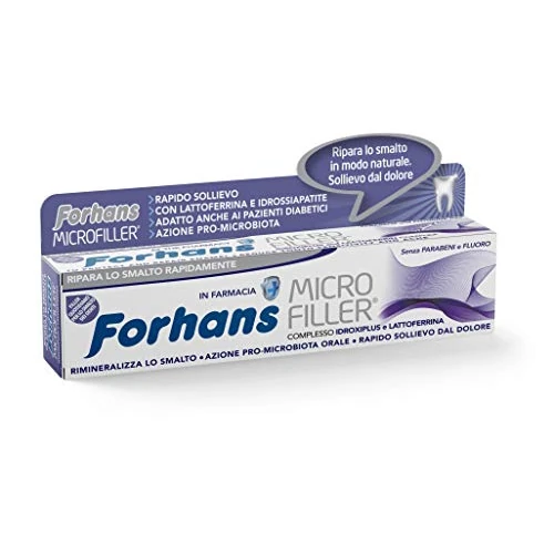 Forhans, Micro Filler Tandpasta, remineraliserend en beschermend dentine, versterkt en repareert tandglazuur, parabenen en fluor, 75 ml