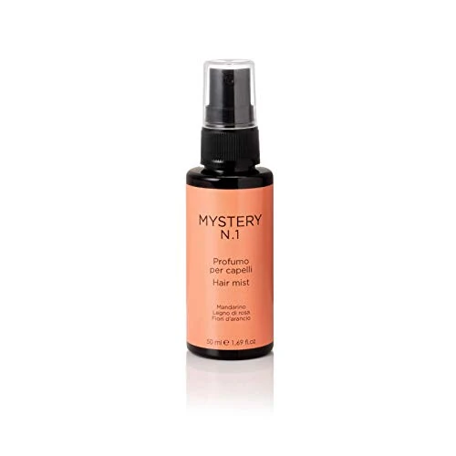 Mystery - No. 1 Perfum Cheveux - Parfum pour Cheveux aux Notes de Mandarine, Bois de Rose, Fleur d'Oranger, Enveloppant, Facilite le Peignage, Anti-Frizz, Anti-Static, 50 ml