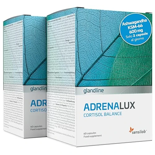 Offre limitee: Cortisol - Ashwagandha et Rhodiola Rosea - Magnesium, Piperina et Vitamine B6 - Stress - Anxiete - 120 Gélules - Adrenalux Sensilab de 29.99 EUR a 29.99 EUR (economie 0%)
