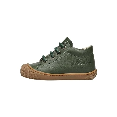 NATURINO Leather First Steps Shoes, Green Bottle, 18 EU