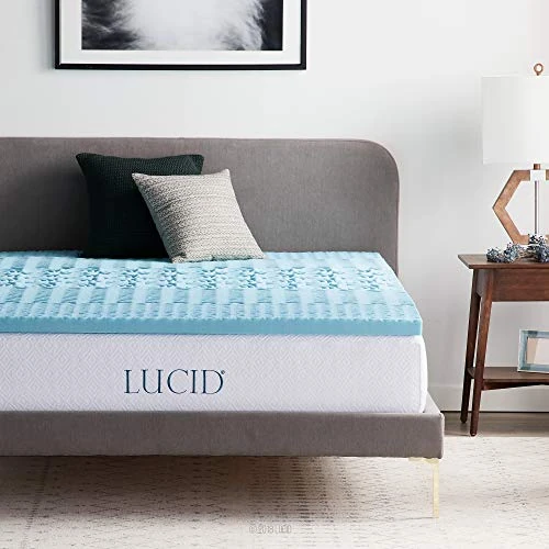 Limited-time offer: Lucid 5 cm Zoned Gel Memory Foam Mattress Topper, 150 x 200 cm from 48.87 GBP to 48.87 GBP (save 0%)