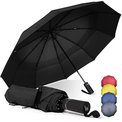 Oferta limitada: WLine Wind - Mini paraguas plegable – Apertura y cierre automático, tela de teflón, estructura ultrarresistente, 104 cm de diámetro Negro Sin Funda de 27.97 € a 27.97 € (ahorro 0.00%)