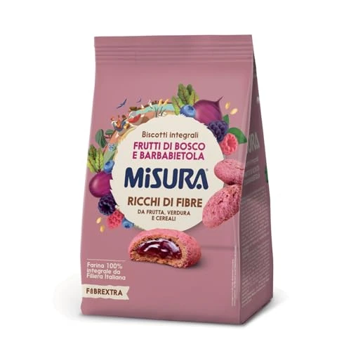 Misura Fibrextra Frollini Ripieni Wholemeal Biscuits Filled with Berries and Beetroot 260g