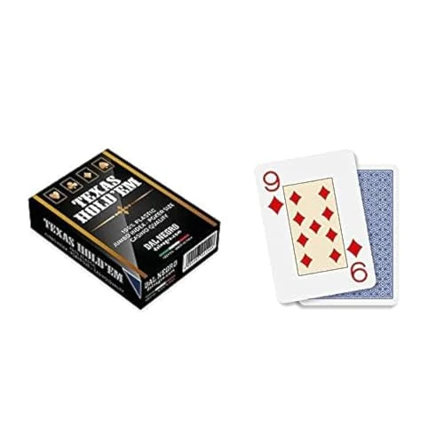 Oferta limitowana: Dal Negro Profesjonalny zestaw kart do pokera Texas Hold'em Casino Quality Plastic i wodoodporny, 1 talia 55 Jumbo Index z Jolly, niebieski retro, wyprodukowano we Włoszech z 39.84 zł na 39.84 zł (oszczędź 0.00%)
