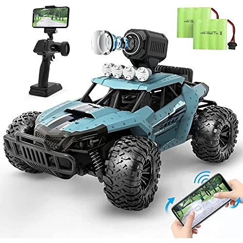 Offerta a tempo: DEERC Auto telecomandata 1:16 RC Truck con fotocamera 1080P Foto WiFi Trasmissione 2.4Ghz 2 Batteria 60 minuti Tempo di riproduzione Offroad Truggy per adulti e bambini (36 W)… - 41% da 89.99 € a 53.19 €