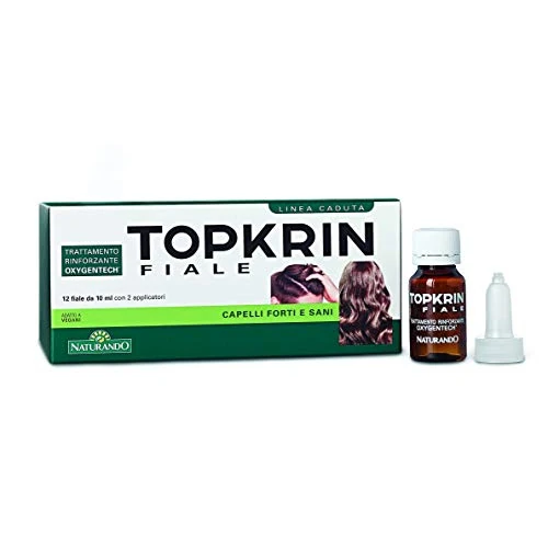 Naturando Srl Topkrin injectieflacons – 12 flacons à 10 ml – nuttige versterkende behandeling voor broos en zwak haar, 120 g
