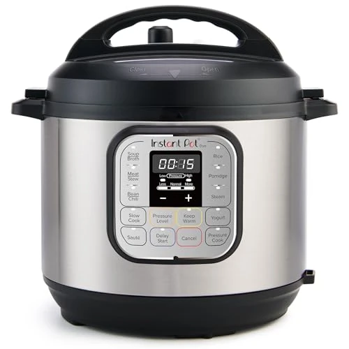 Instant Pot Duo 60, 7-in-1 Multifunction Pressure Cooker – Pressure Cooker, Rice Cooker, Fryer, Yoghurt Maker, Steamer and Plate Warmer – Stainless Steel, 5.7 L