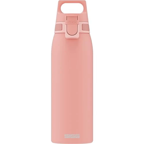 Offerta a tempo: Sigg Shield One Borraccia sport (0.75 L / 1 L), Bottiglia acqua priva di sostanze inquinanti e a prova di perdita, Borraccia acciaio inossidabile con ONE Top, Rosa (Shy Pink), 1 L - 28% da 26.95 € a 19.42 €