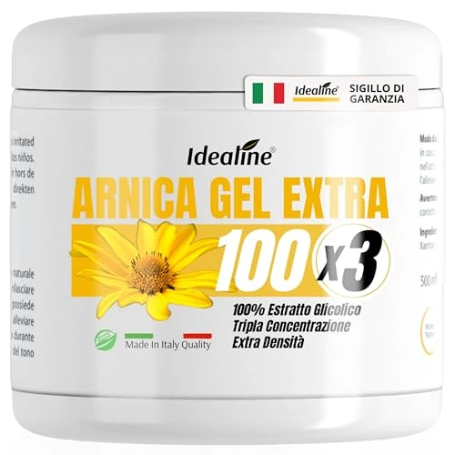 Offerta a tempo: Arnica Gel Extra Forte 500ml, Arnica per Cavalli Uso Umano 100% Estratto Glicolico Puro con Menta Piperita, Arnica Gel Forte per Sollievo Muscoli e Articolazioni, Arnica Montana Made in Italy - 0.00% da 27.50 € a 27.50 €