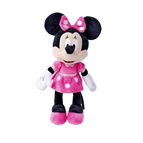Simba 6315870227 - Disney Minnie Mouse, 25cm Plüschtier Im Pinken Kleid, Kuscheltier, Micky Maus, Ab Den Ersten Lebensmonaten