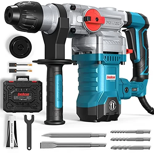 Offerta a tempo: ENEACRO Martello Perforatore, 1500W Martello Demolitore 6J, SDS Plus Mandrino, 4 Funzioni, 6 Velocità Variabili 0-920giri/min, Sistema di Smorzamento Delle Vibrazioni e Frizione di Sicurezza Blu - 0.00% da 118.96 € a 118.96 €
