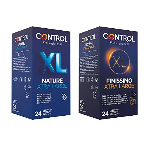 Limited-time offer: Control Control Condom Kit Consisting of N°1 Pack of Nature Condoms XL 24 Pcs and N°1 Pack of Fine Condoms XL 24 Pcs - 900ml from 36.90 GBP to 36.90 GBP (save 0%)